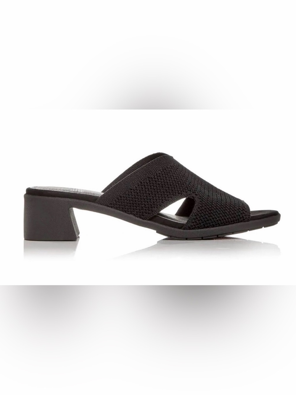 Eileen Fisher Naja slide sandal stretch mesh black 8